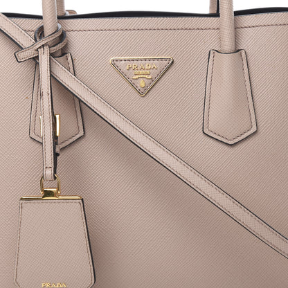Prada Saffiano Cuir Medium Double Bag Cipria Black 8 of 14