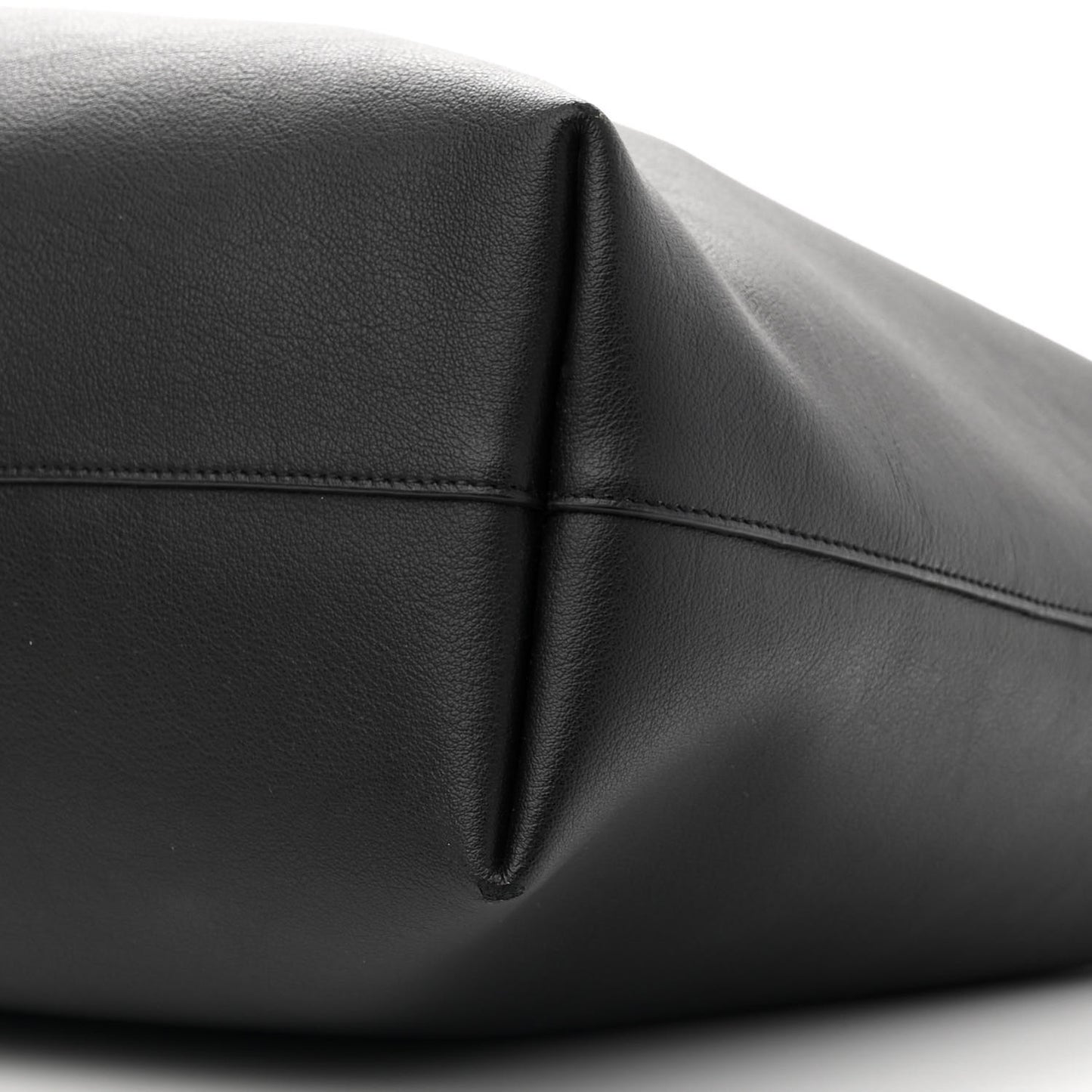Calfskin East West Shopping Tote Black