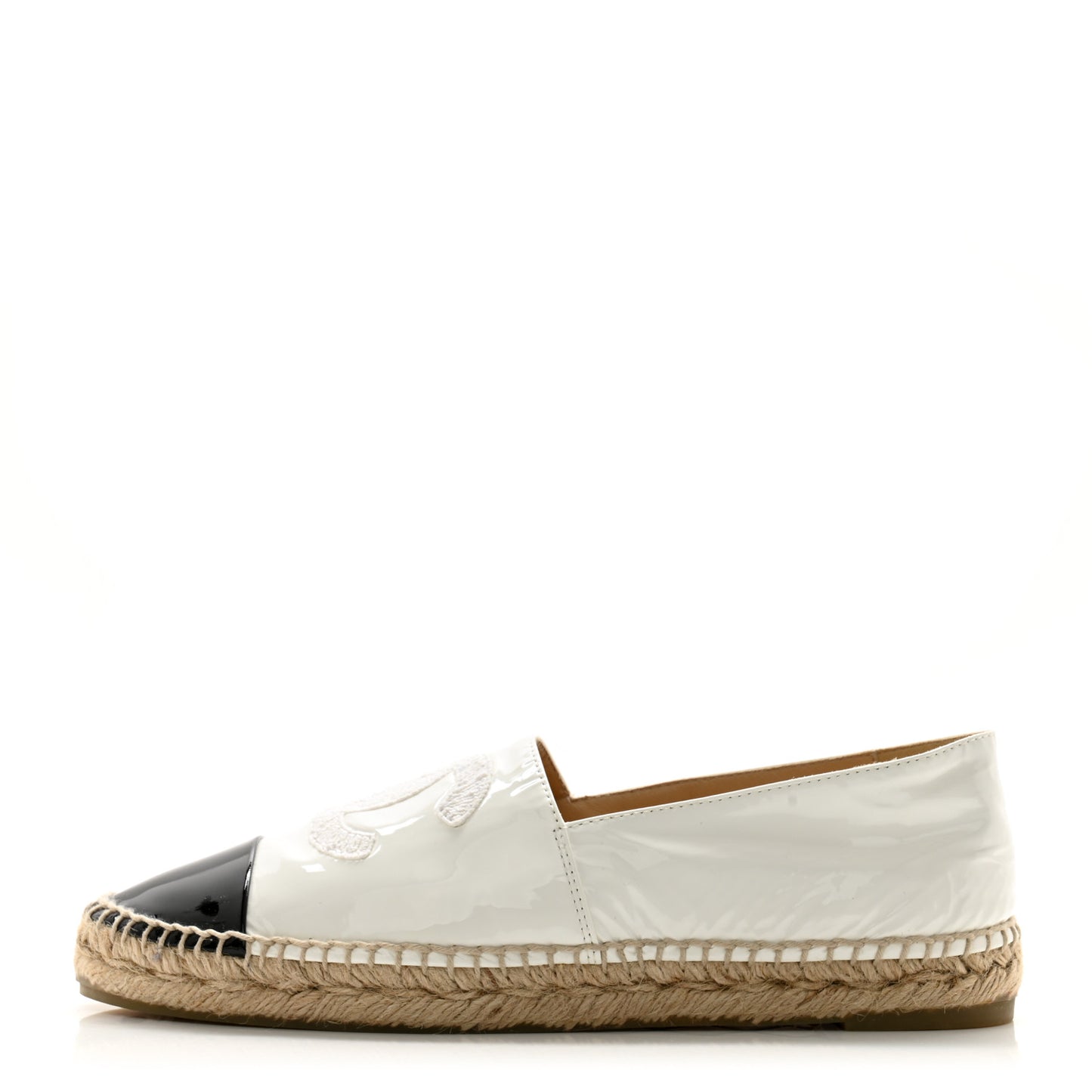 Patent CC Espadrilles 40 White Black