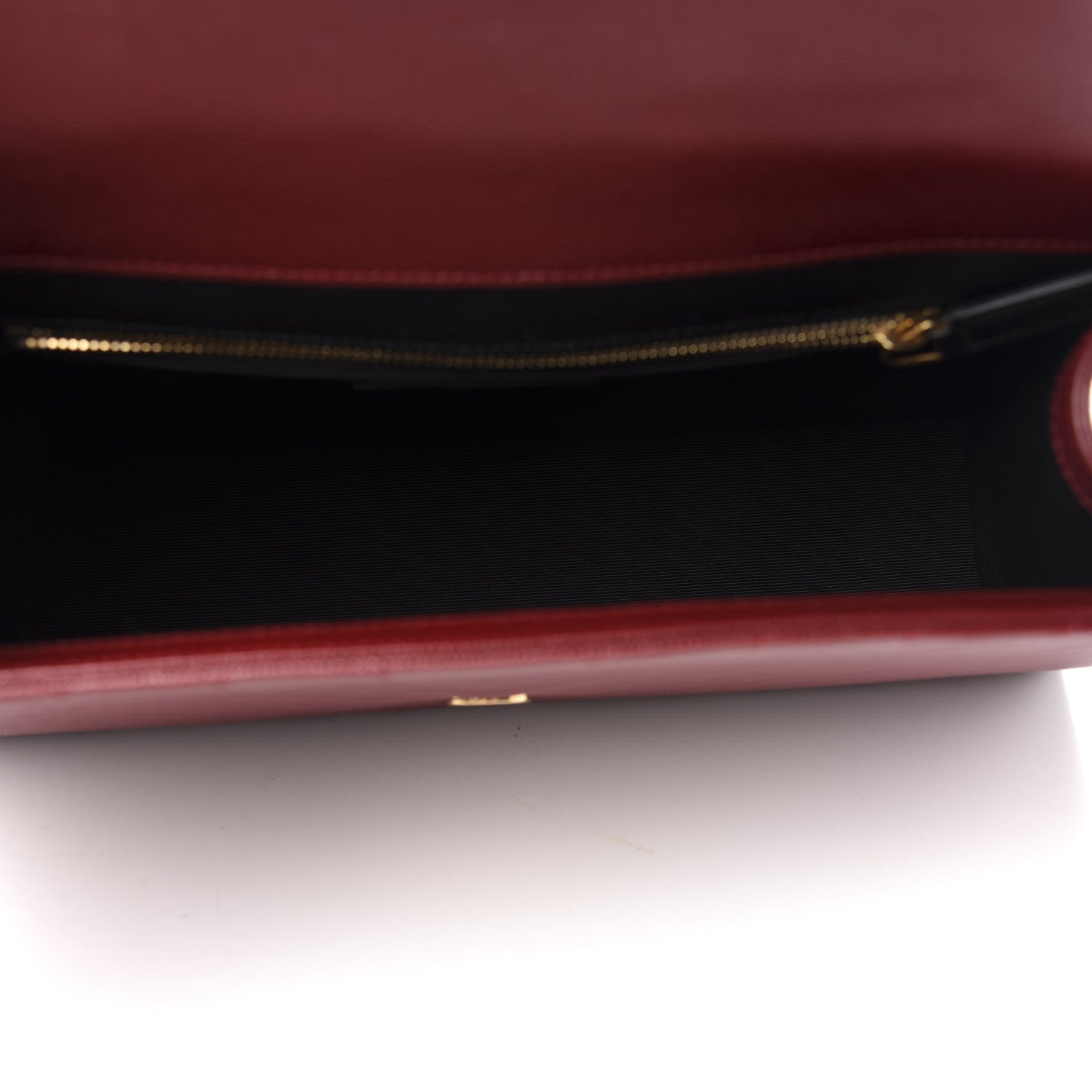 Saint Laurent Grain De Poudre Matelasse Chevron Large Monogram Satchel Oxblood 5 of 10