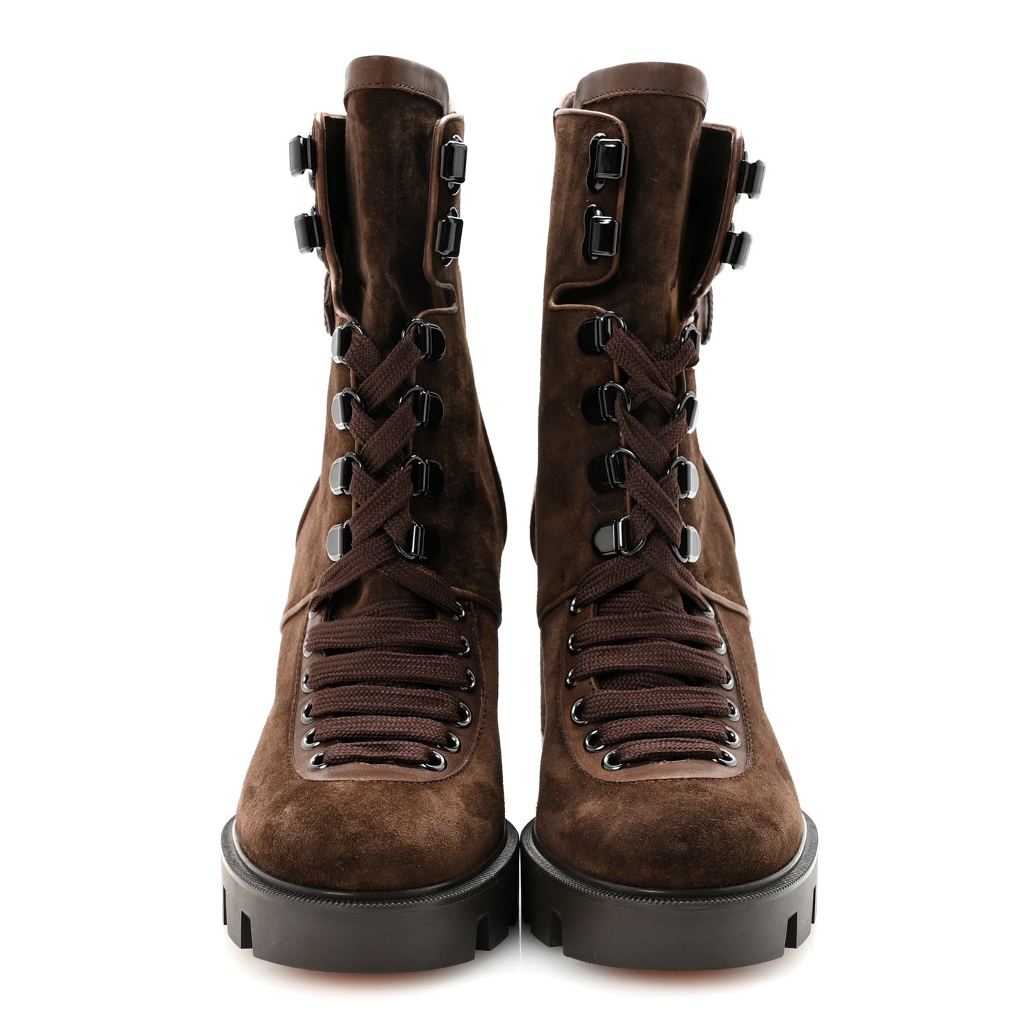 Veau Velours Calfskin Wax Macademia 100 Biker Platform Boots 37 Cosme