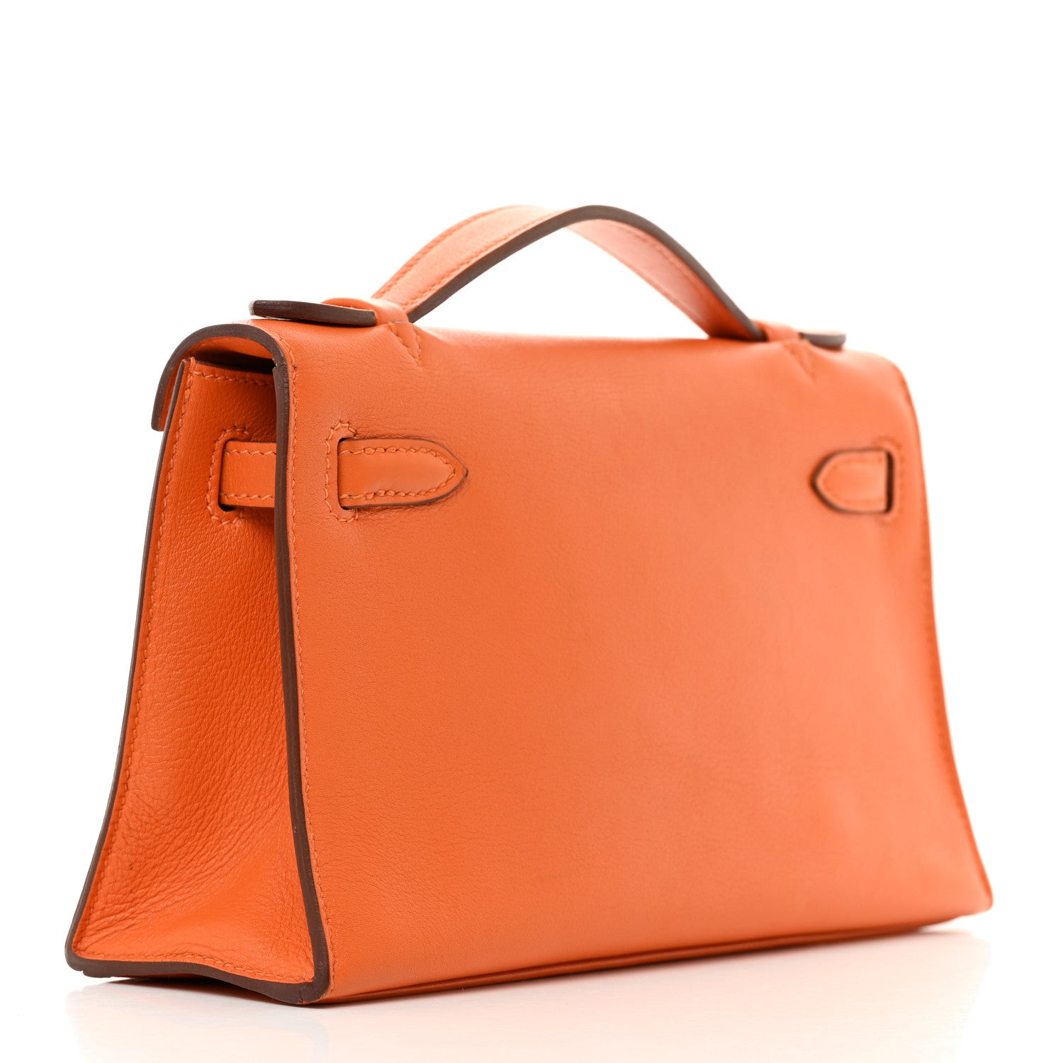 Hermes Swift Kelly Pochette Clutch Orange 3 of 13