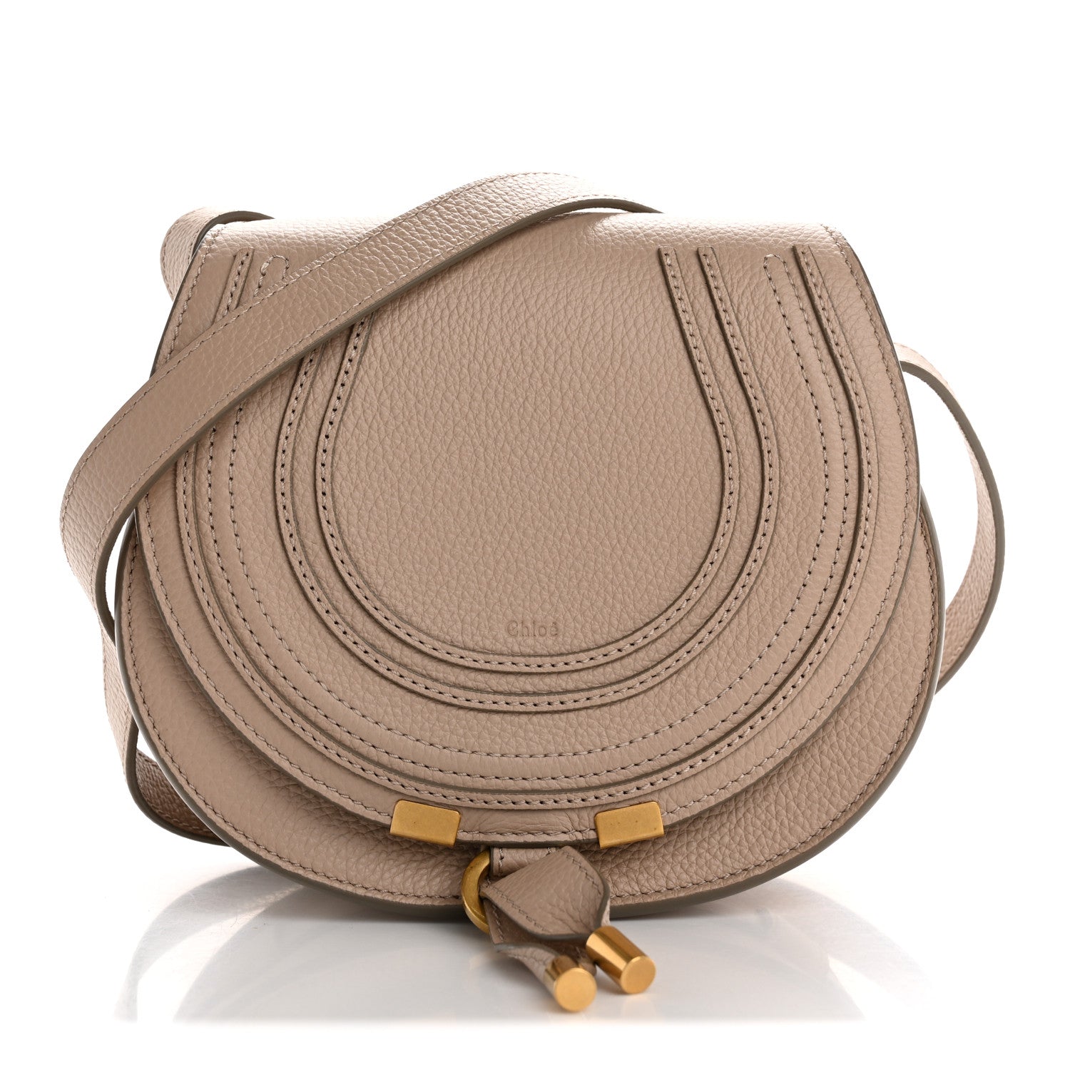 Chloe Calfskin Mini Marcie Round Crossbody Bag Blush Nude 1 of 11