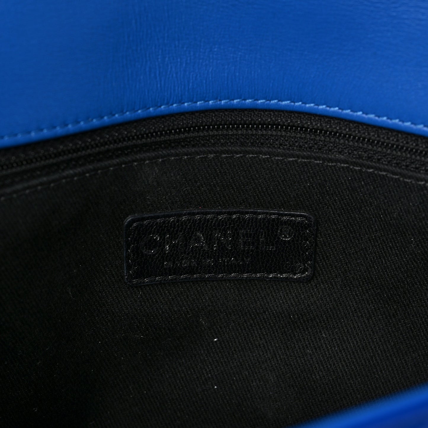 Patent Quilted Large Coco Shine Flap Blue