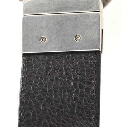 Gucci Selleria Calfskin Mens Interlocking G Belt 100 40 Black 5 of 5