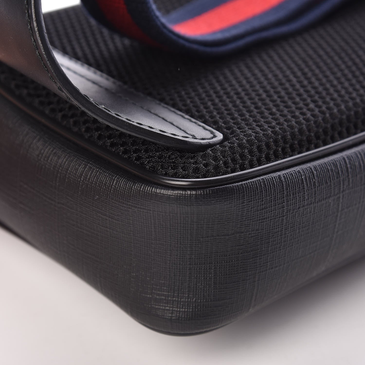 Gucci Soft GG Supreme Monogram Web Belt Bag Black Grey 11 of 12
