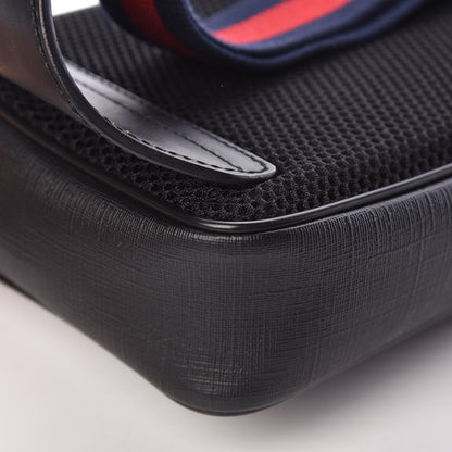 Gucci Soft GG Supreme Monogram Web Belt Bag Black Grey 11 of 12