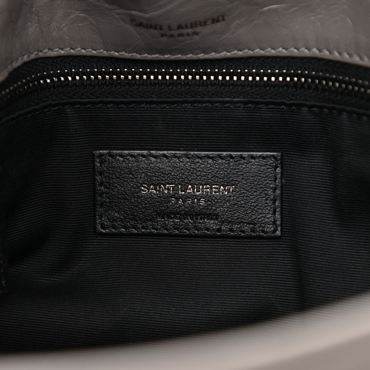 Crinkled Calfskin Matelasse Monogram Medium Niki Chain Satchel Fog