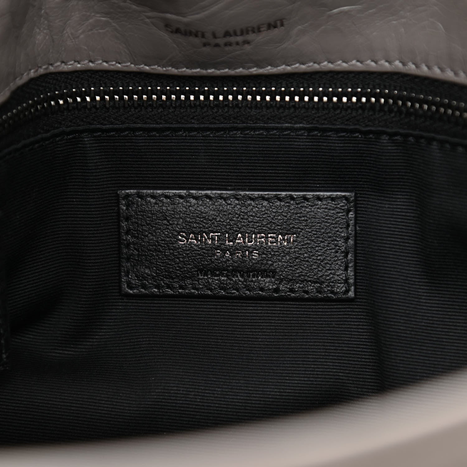 Saint Laurent Crinkled Calfskin Matelasse Monogram Medium Niki Chain Satchel Fog 6 of 8
