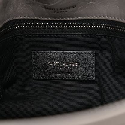 Saint Laurent Crinkled Calfskin Matelasse Monogram Medium Niki Chain Satchel Fog 6 of 8