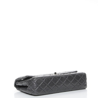 Chanel Lambskin Medium Quilted Double Flap Dark Grey 5 of 9