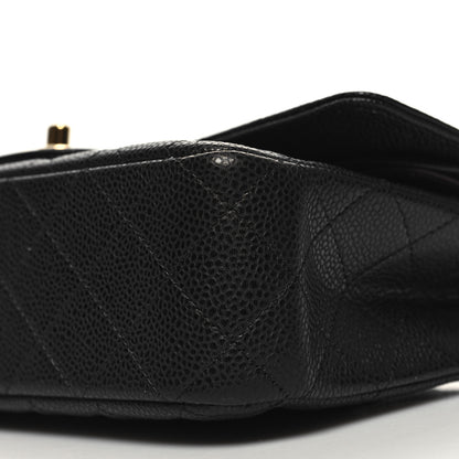 Chanel Caviar Quilted Medium Double Flap Black 10 of 11