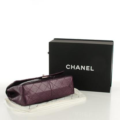 Chanel Metallic Aged Calfskin Quilted 2.55 Reissue 227 Flap Plum 5 of 8