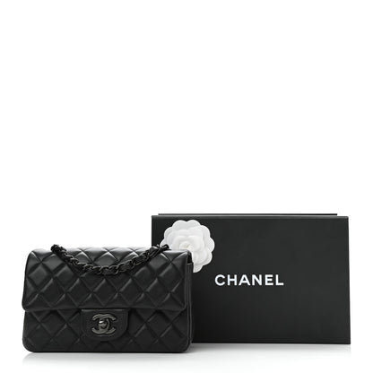 Chanel Lambskin Quilted Mini Rectangular Flap So Black 11 of 11