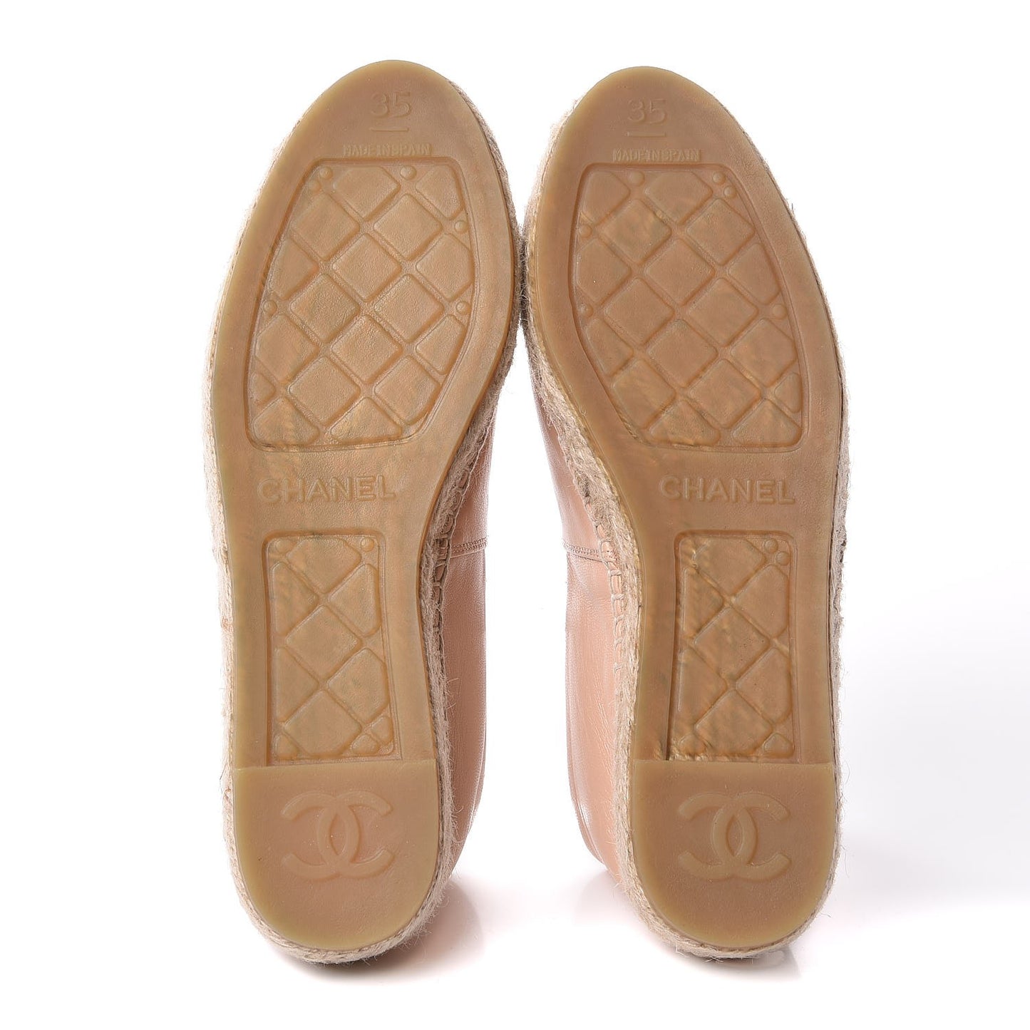Lambskin CC Espadrilles 35 Nude