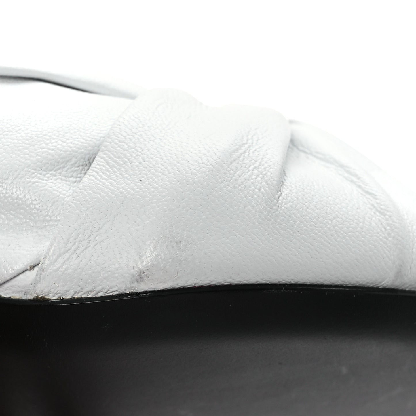 Smooth Nappa Drapy 80mm Sandals 38 White