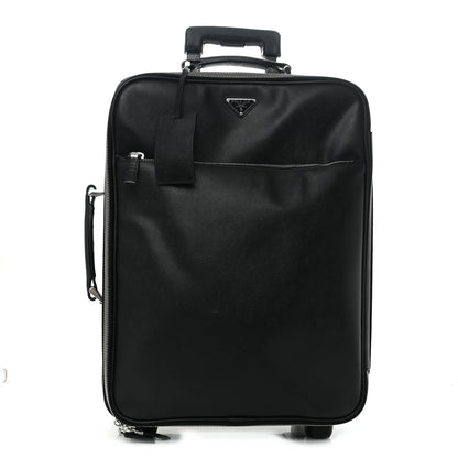Prada Saffiano Travel Trolley Luggage Black 1 of 16