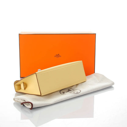 Hermes Epsom Kelly Pochette Clutch Jaune Poussin 4 of 13