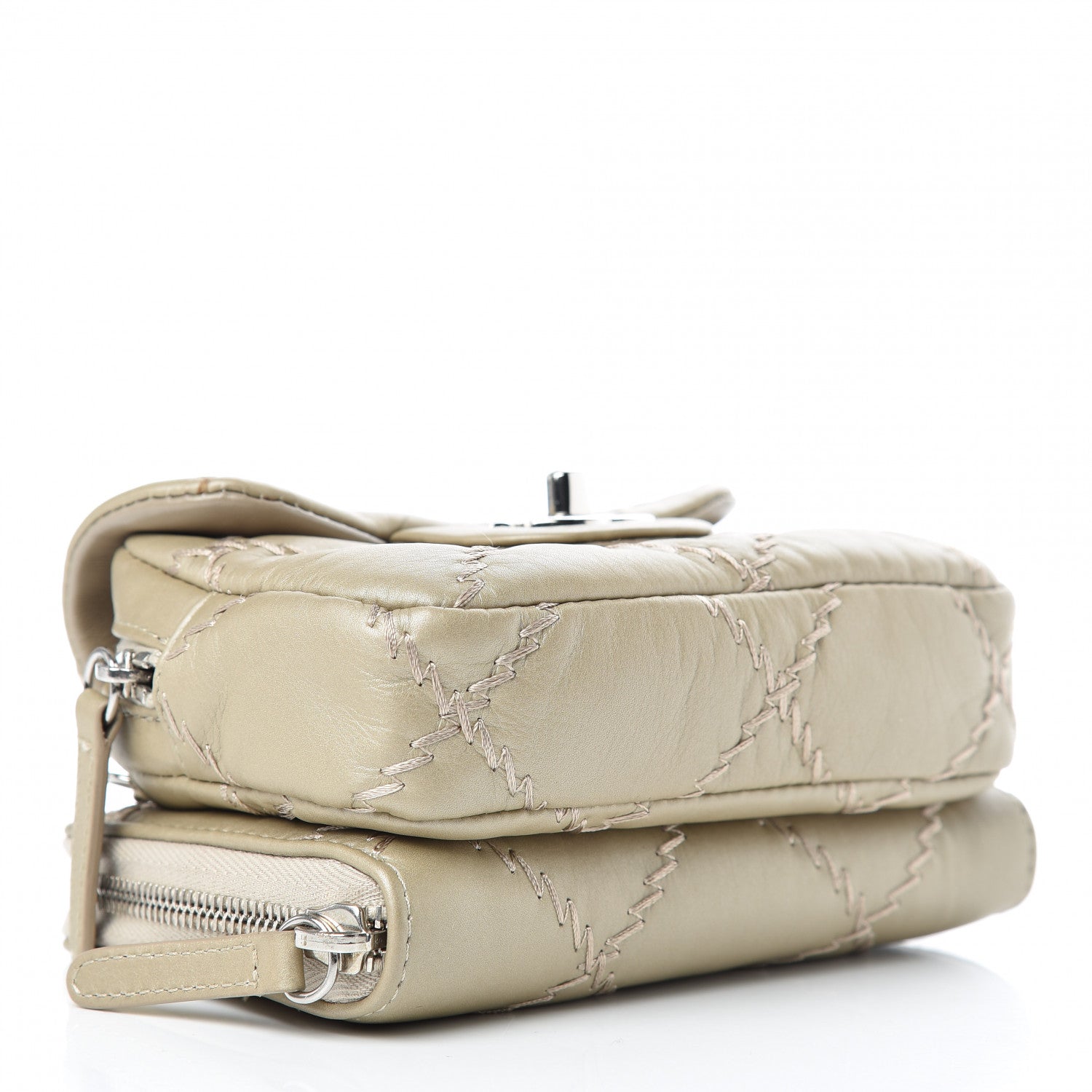 Chanel Metallic Lambskin Stitched New Mini Flap Gold 4 of 13