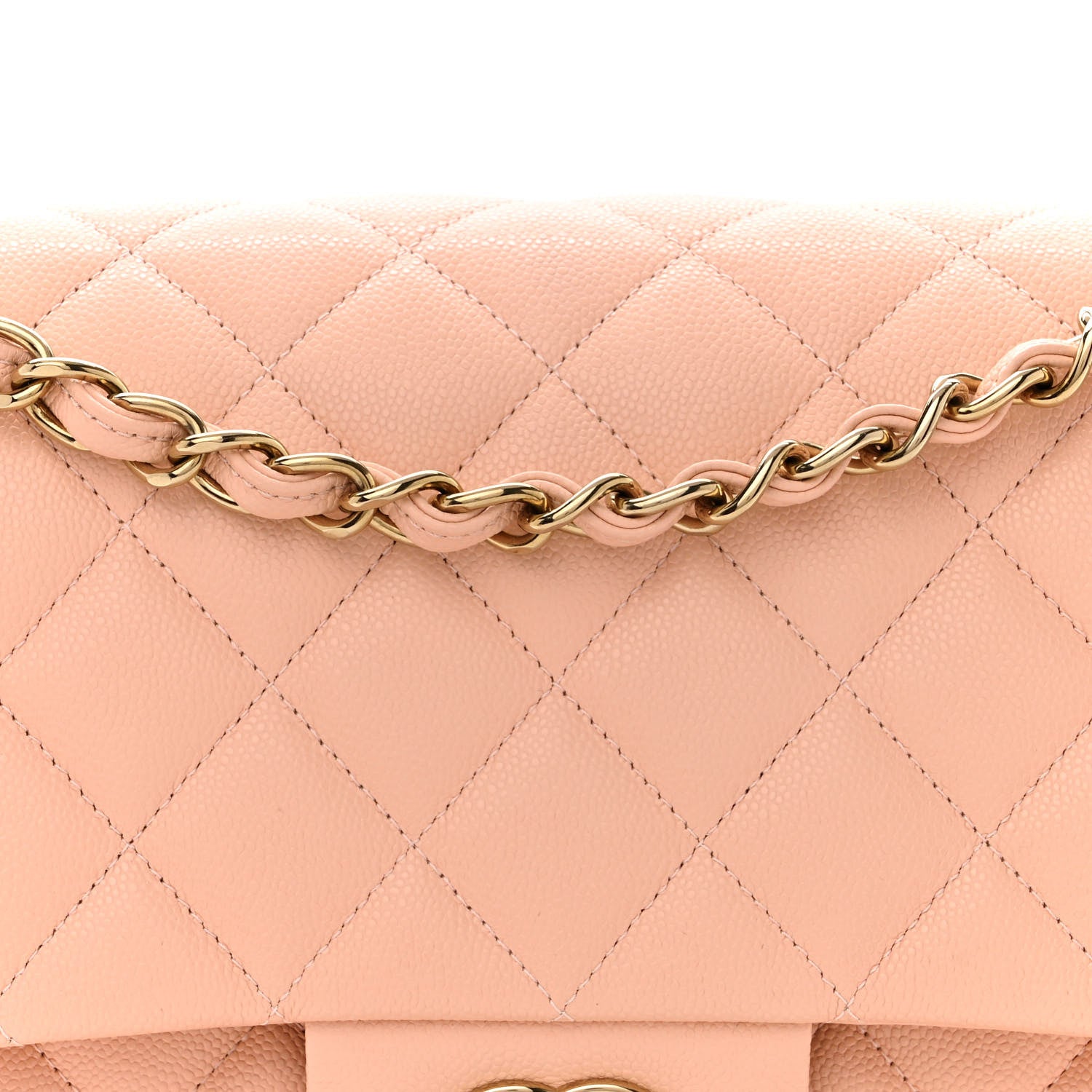 Chanel Caviar Quilted Jumbo Double Flap Light Pink 8 of 12