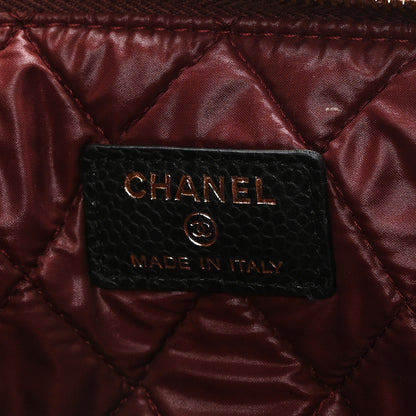Chanel Caviar Quilted Large Cosmetic Case Black 6 of 8