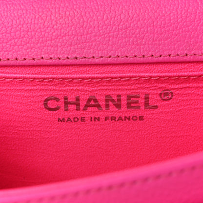 Chanel Goatskin Quilted 2.55 Reissue Flap Belt Bag Fluorescent Pink 6 of 12
