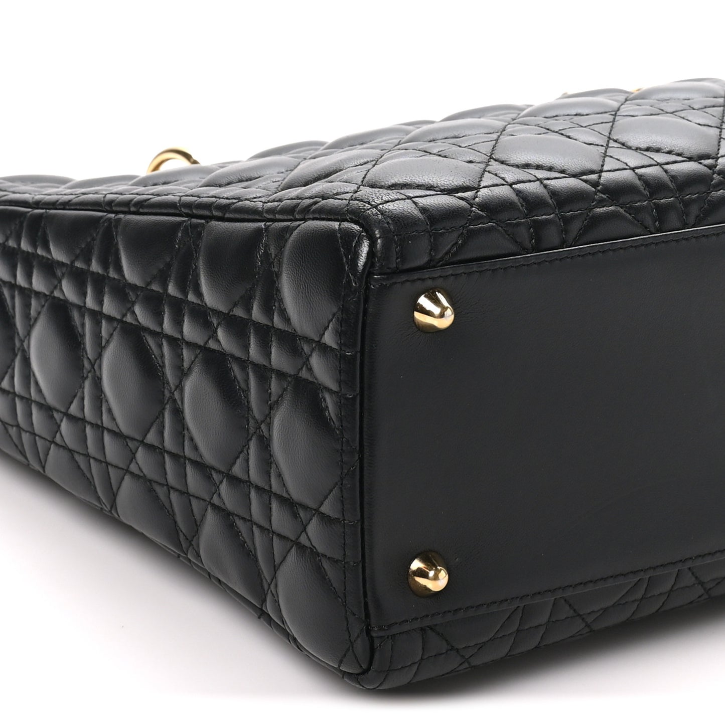 Lambskin Cannage Large Lady Dior Black