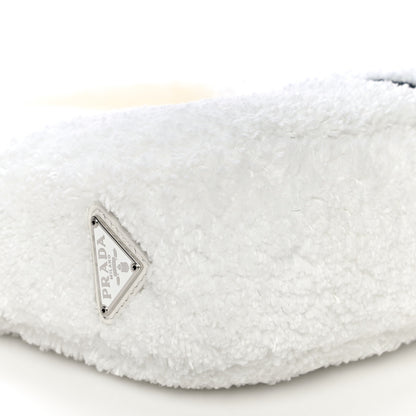 Prada Terry Cloth Mini Re-Edition 2000 Bag White Black 8 of 10