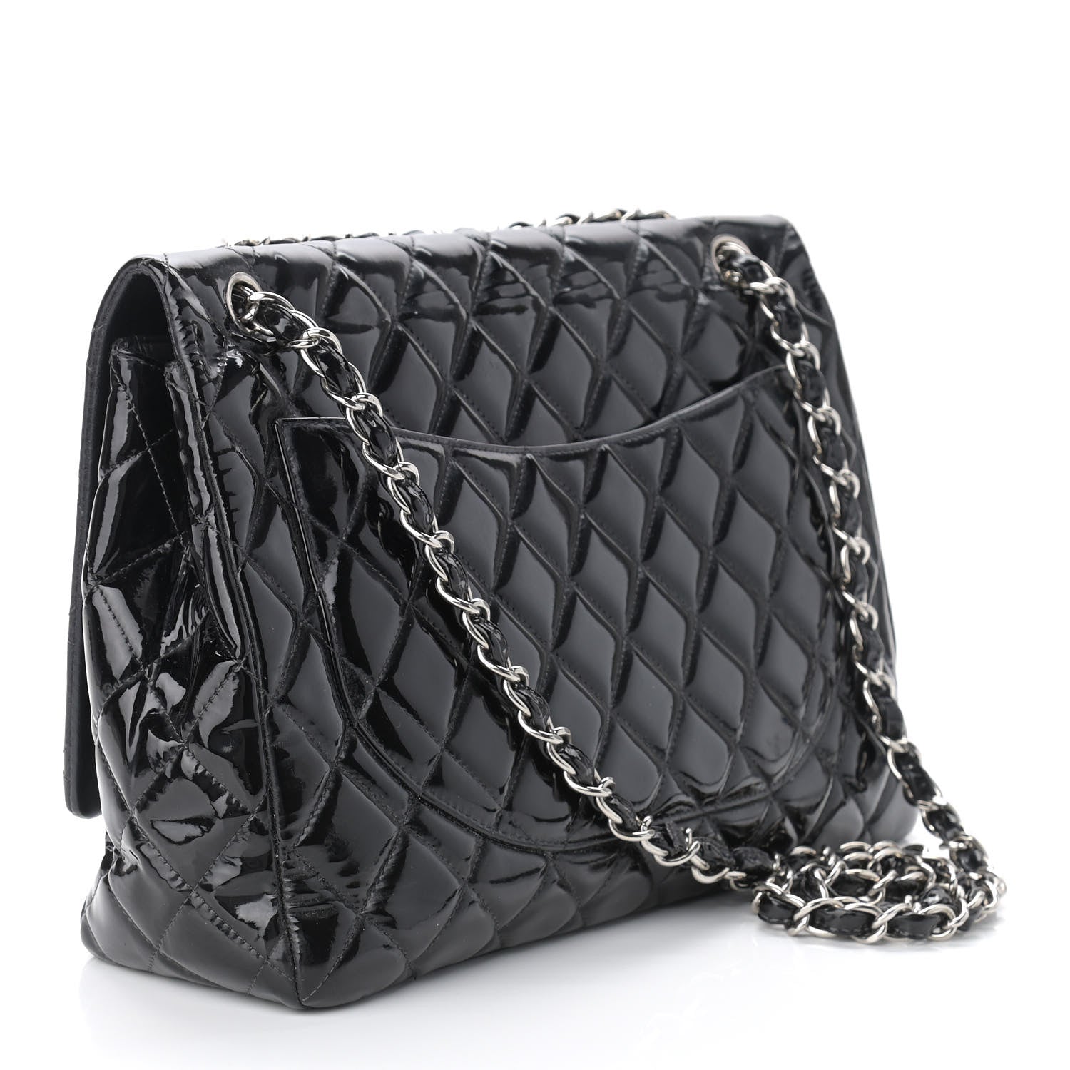 Chanel Patent Quilted Maxi Single Flap Black 3 of 11