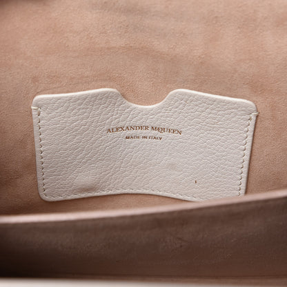 Alexander McQueen Silky Amish Grain Calfskin Scarf Box Shoulder Bag 19 Off White 9 of 13