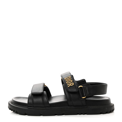 Christian Dior Lambskin Dioract 10mm Sandals 39 Black 1 of 8