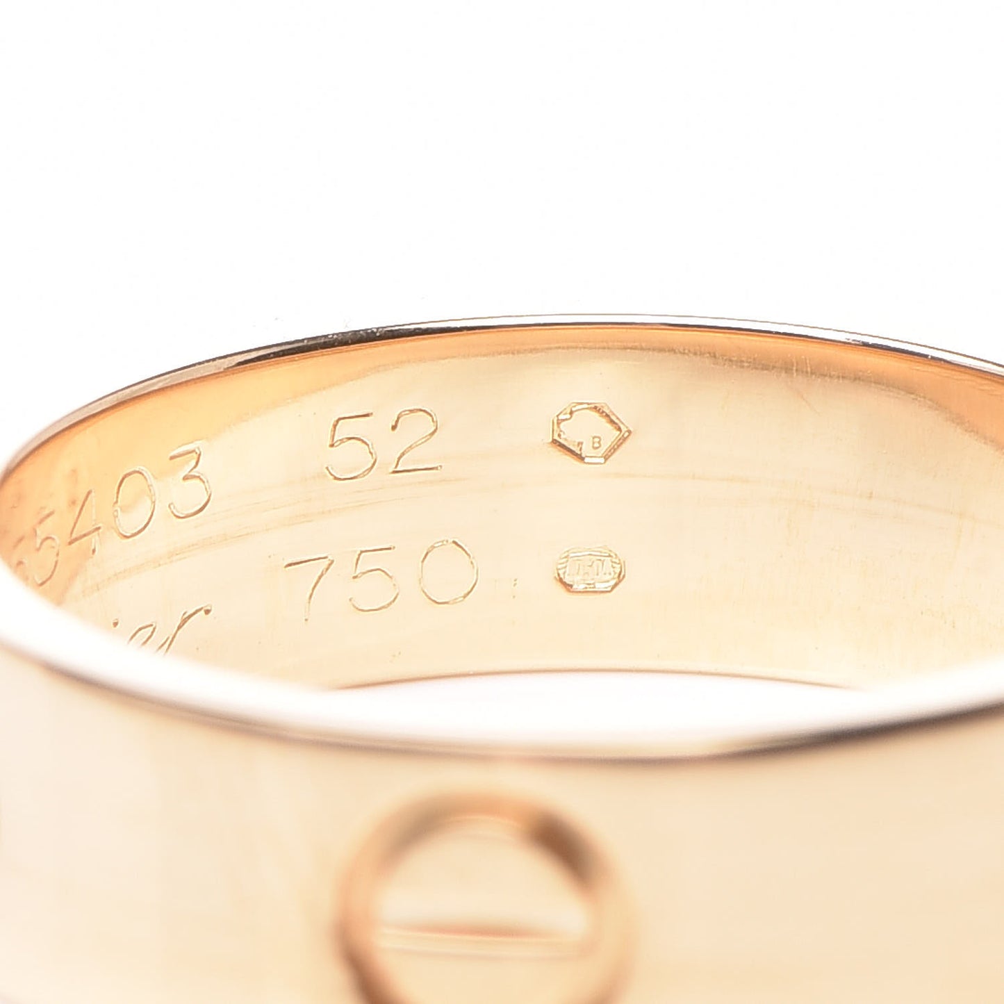 18K Yellow Gold 5.5mm LOVE Ring 52 6