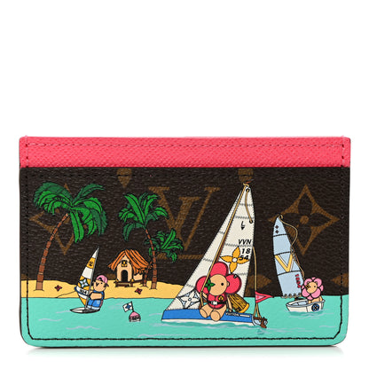 Louis Vuitton Monogram 2023 Christmas Animation Sailing Vivienne Cardholder Dragonfruit Pink 1 of 11