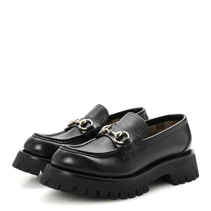 Gucci Betis Glamour Calfskin Womens Horsebit Loafers 36.5 Black 4 of 9