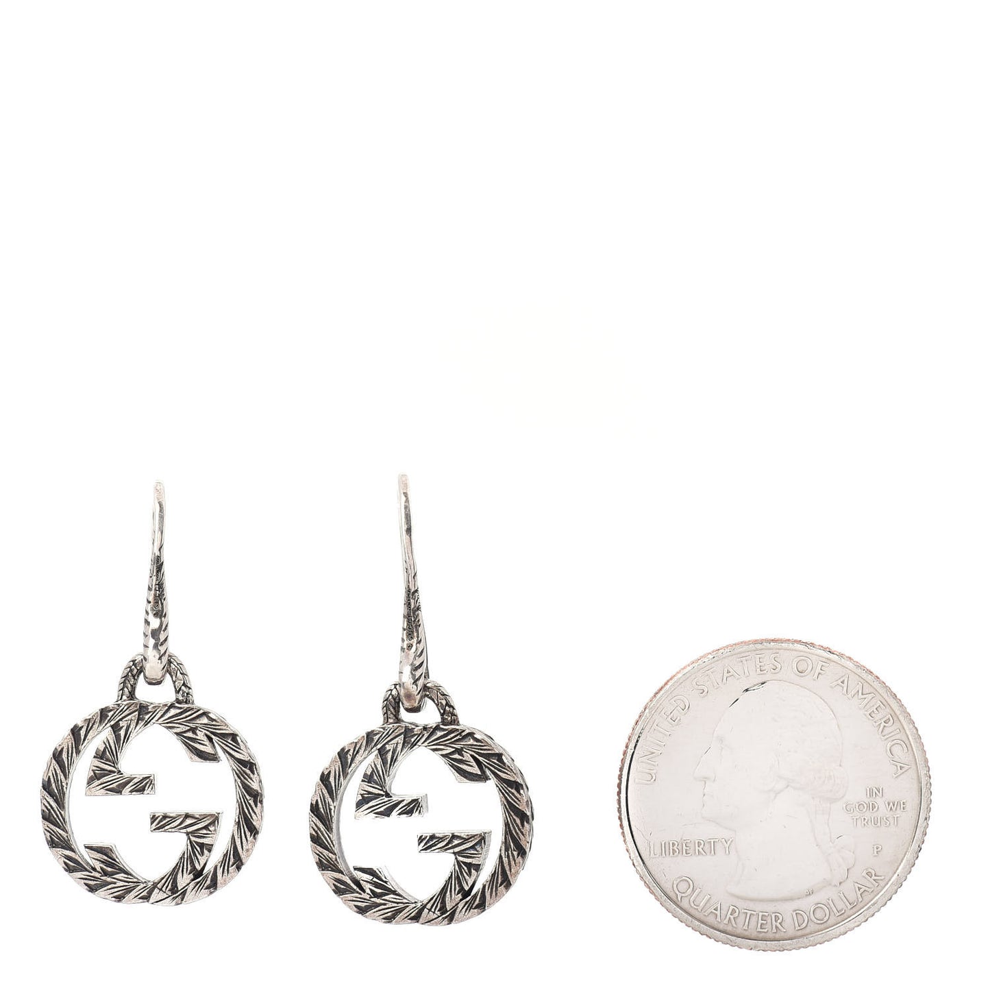 Sterling Silver Interlocking GG Drop Earrings