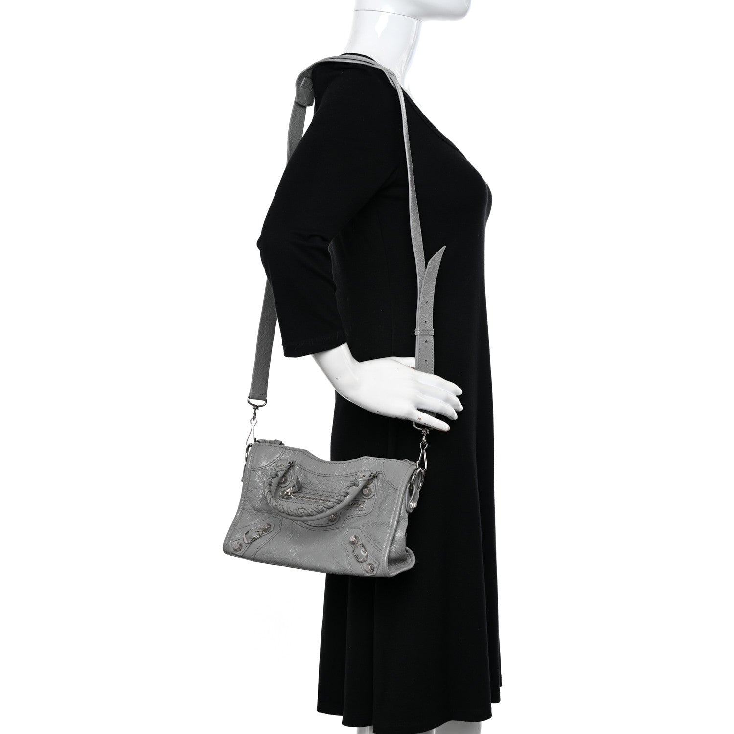 Balenciaga Agneau Giant 12 Silver Hardware Mini City Gris Haussmannien 2 of 9