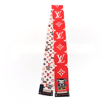 Louis Vuitton Silk Monogram Rodeo Bandeau Red 2 of 3