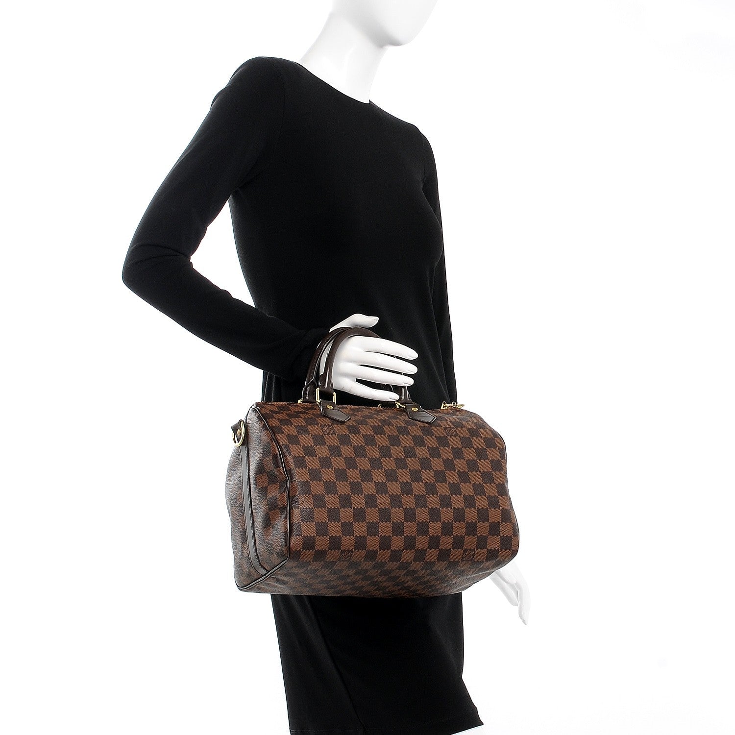 Louis Vuitton Damier Ebene Speedy Bandouliere 30 3 of 10