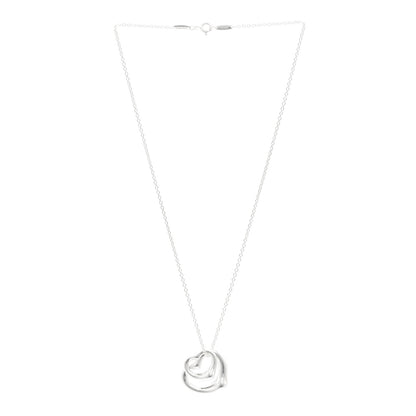 Tiffany Sterling Silver Elsa Peretti Double Open Heart Pendant Necklace 3 of 5