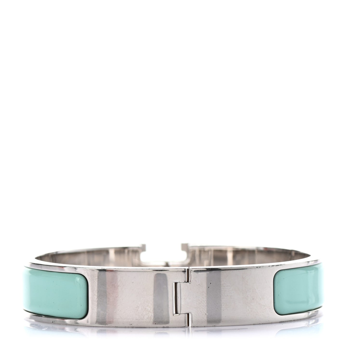 Enamel Narrow Clic Clac H Bracelet GM Vert Aqua