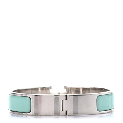 Hermes Enamel Narrow Clic Clac H Bracelet GM Vert Aqua 3 of 4