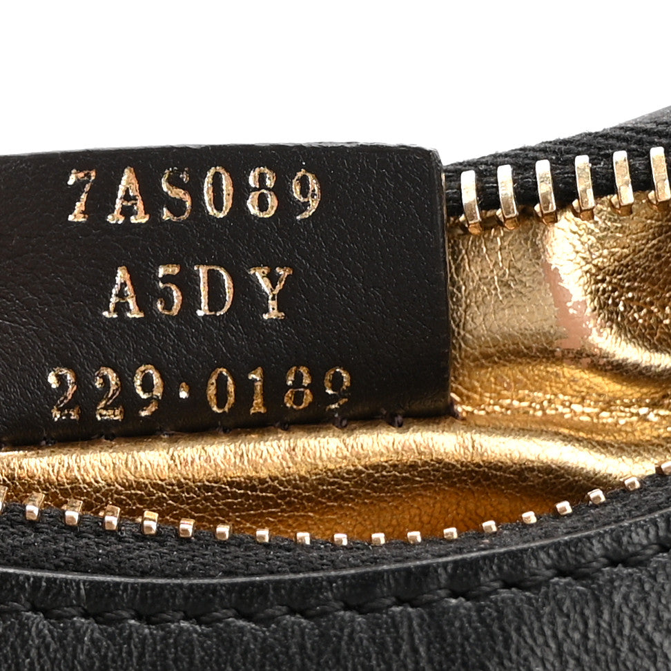Fendi Vitello Grace Matte Nano Fendigraphy Hobo Charm Black 7 of 13