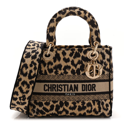 Christian Dior Canvas Medium Mizza Embroidered Lady D-Lite Beige Multicolor 1 of 11