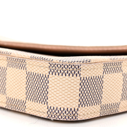 Louis Vuitton Damier Azur Pochette Felicie Chain Wallet Rose Ballerine 11 of 16