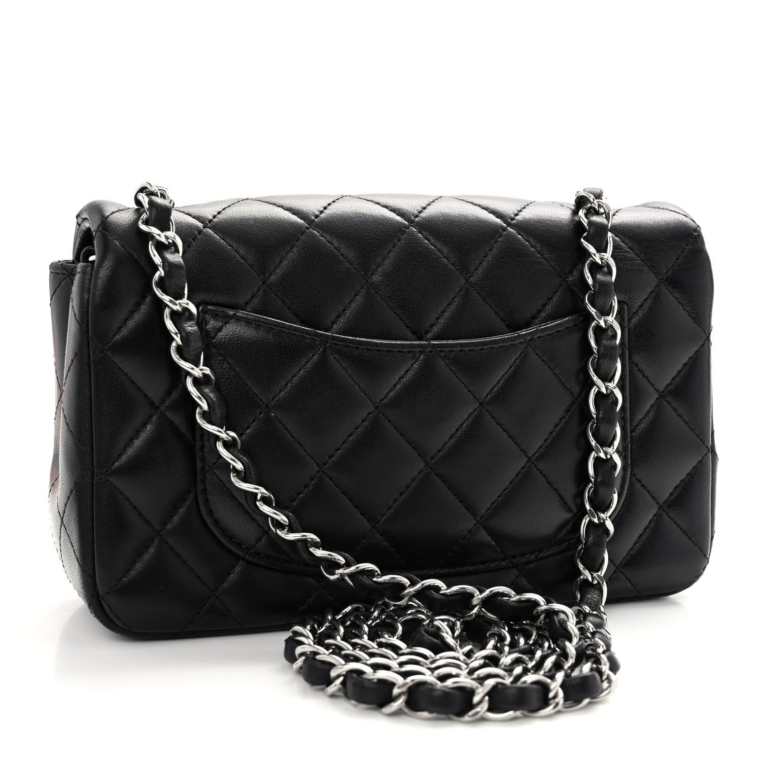 Chanel Lambskin Quilted Mini Rectangular Flap Black 3 of 10