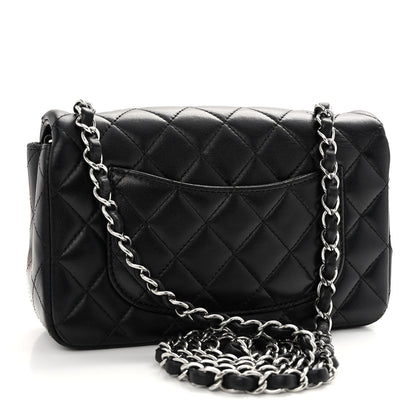 Chanel Lambskin Quilted Mini Rectangular Flap Black 3 of 10