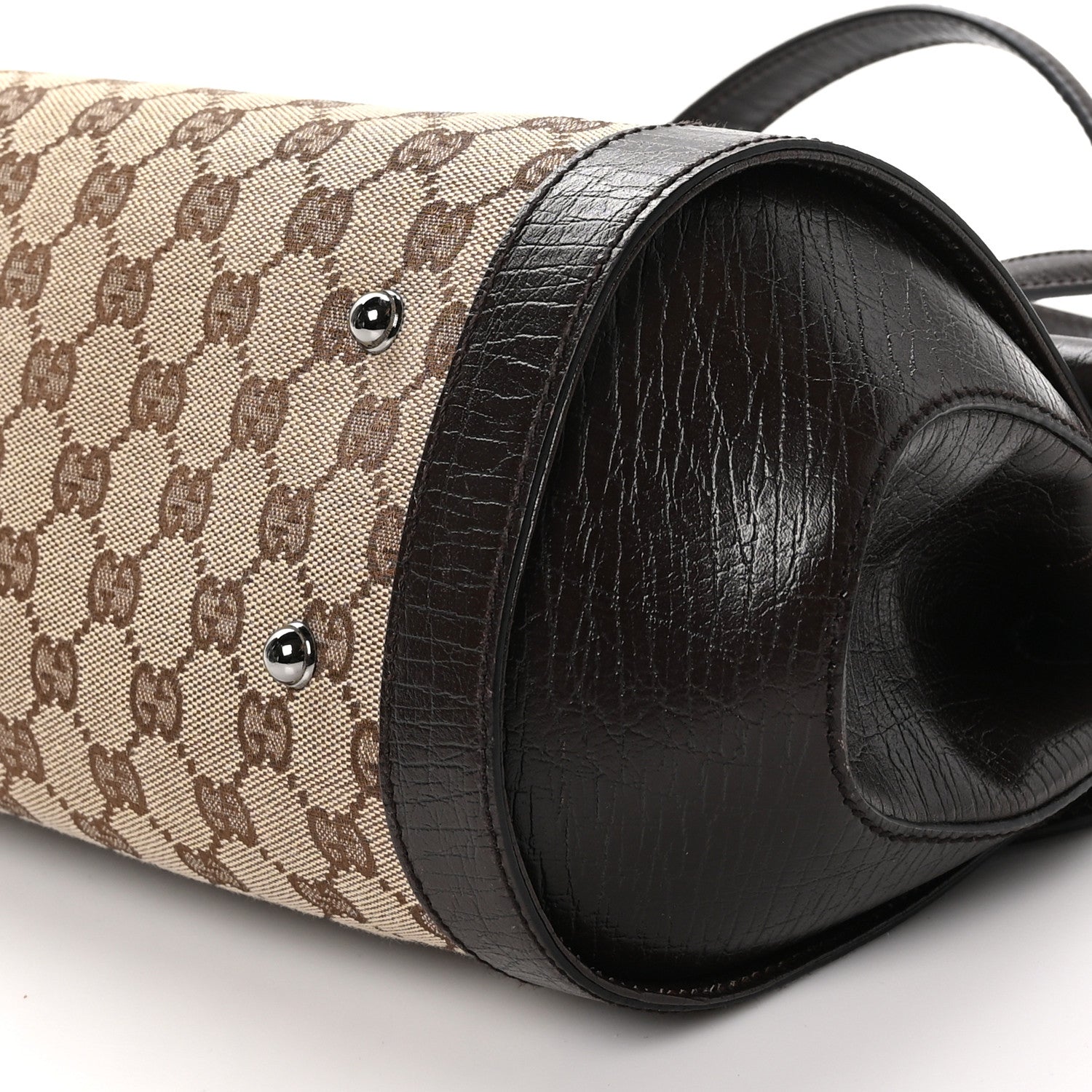 Gucci Monogram Bamboo Bullet Bag Dark Brown 10 of 10