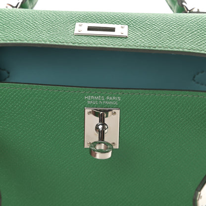 Hermes Epsom Verso Mini Kelly Sellier 20 Cactus Bleu Atoll 6 of 11