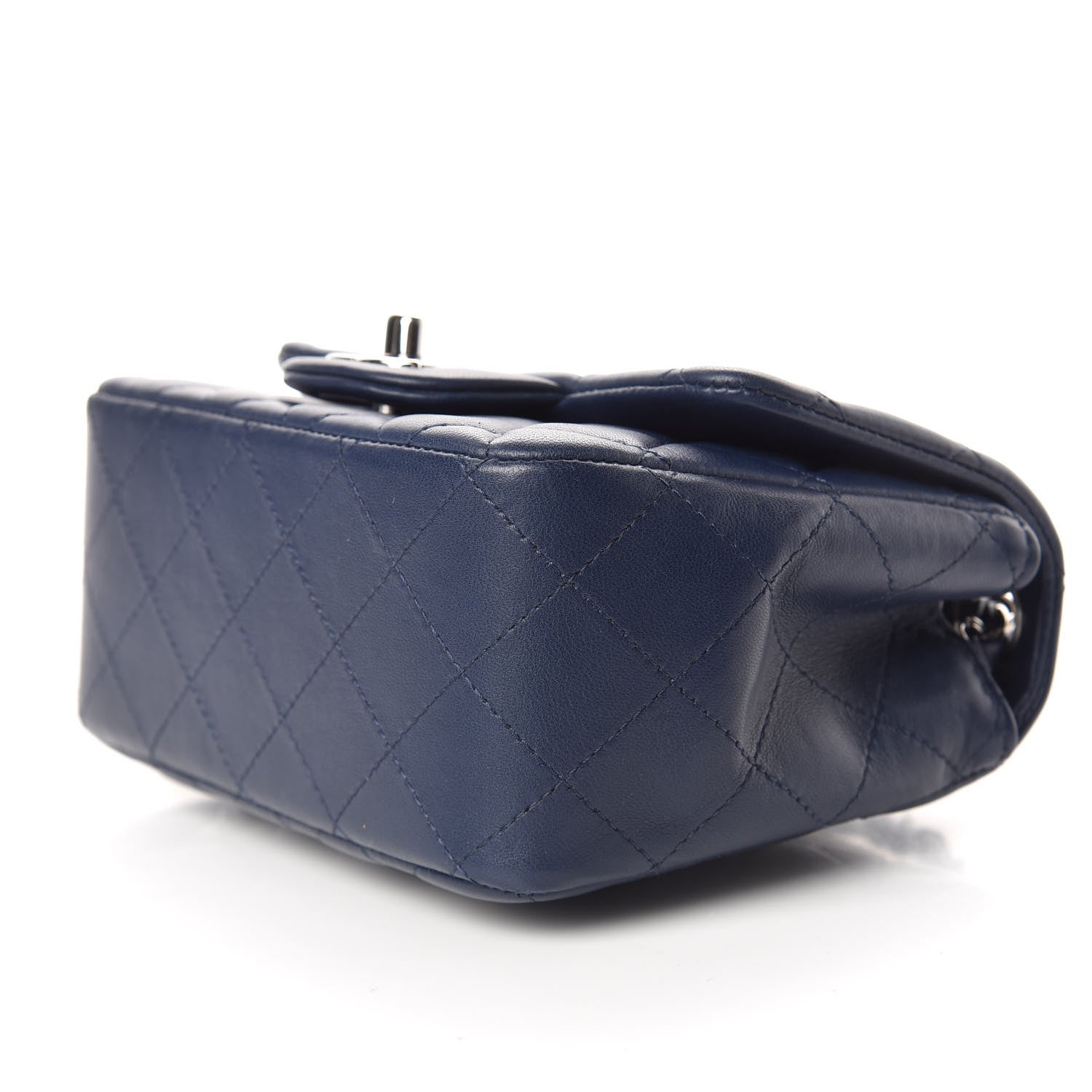 Chanel Lambskin Quilted Mini Square Flap Navy 6 of 7