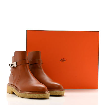 Hermes Heritage Calfskin History Ankle Boots 35.5 Naturel 11 of 11